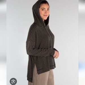 Cut Loose Black and White Striped Sweater